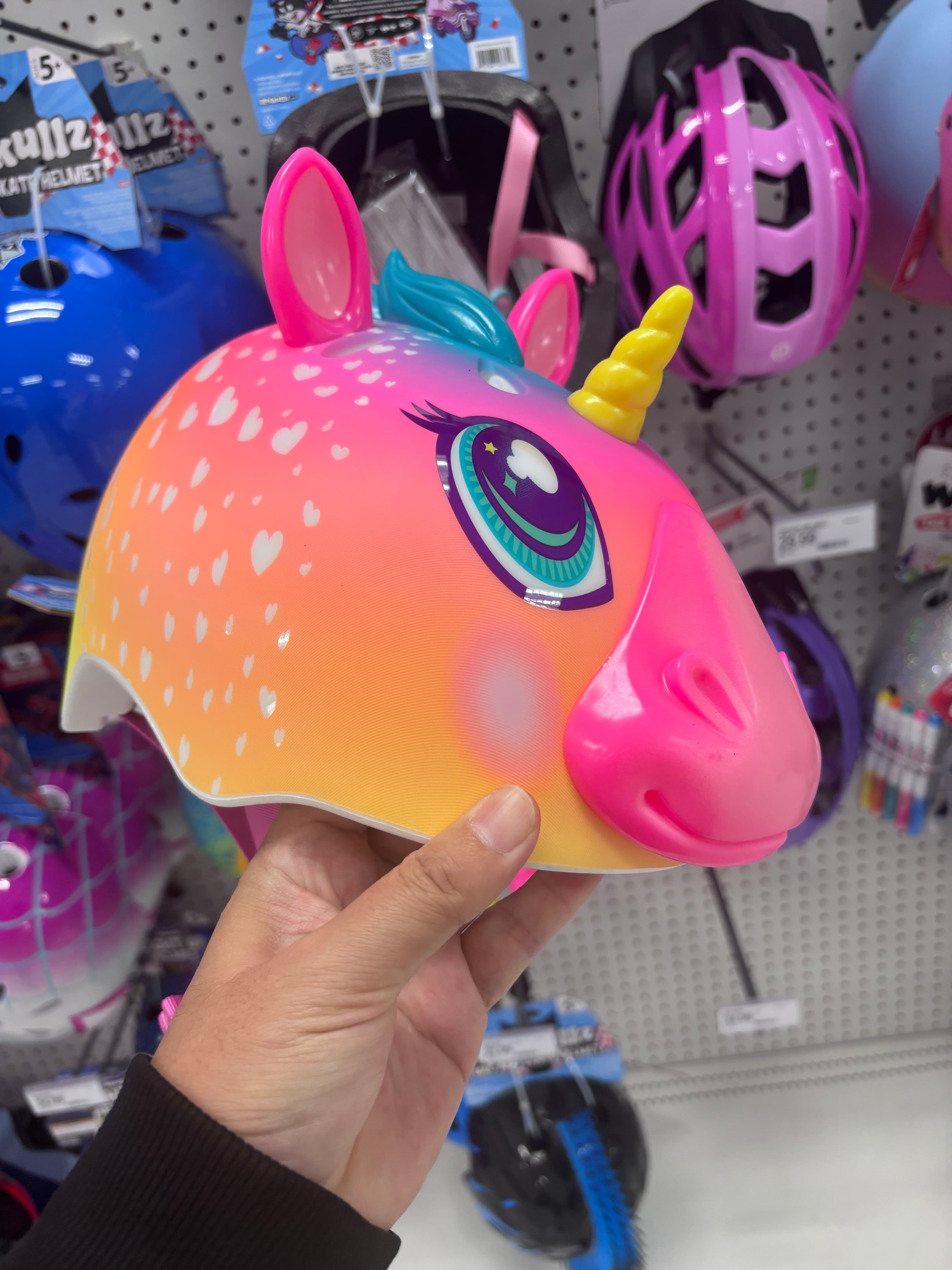 新品✨ゆめかわユニコーンキッズヘルメット 自転車/スケートに!🌈