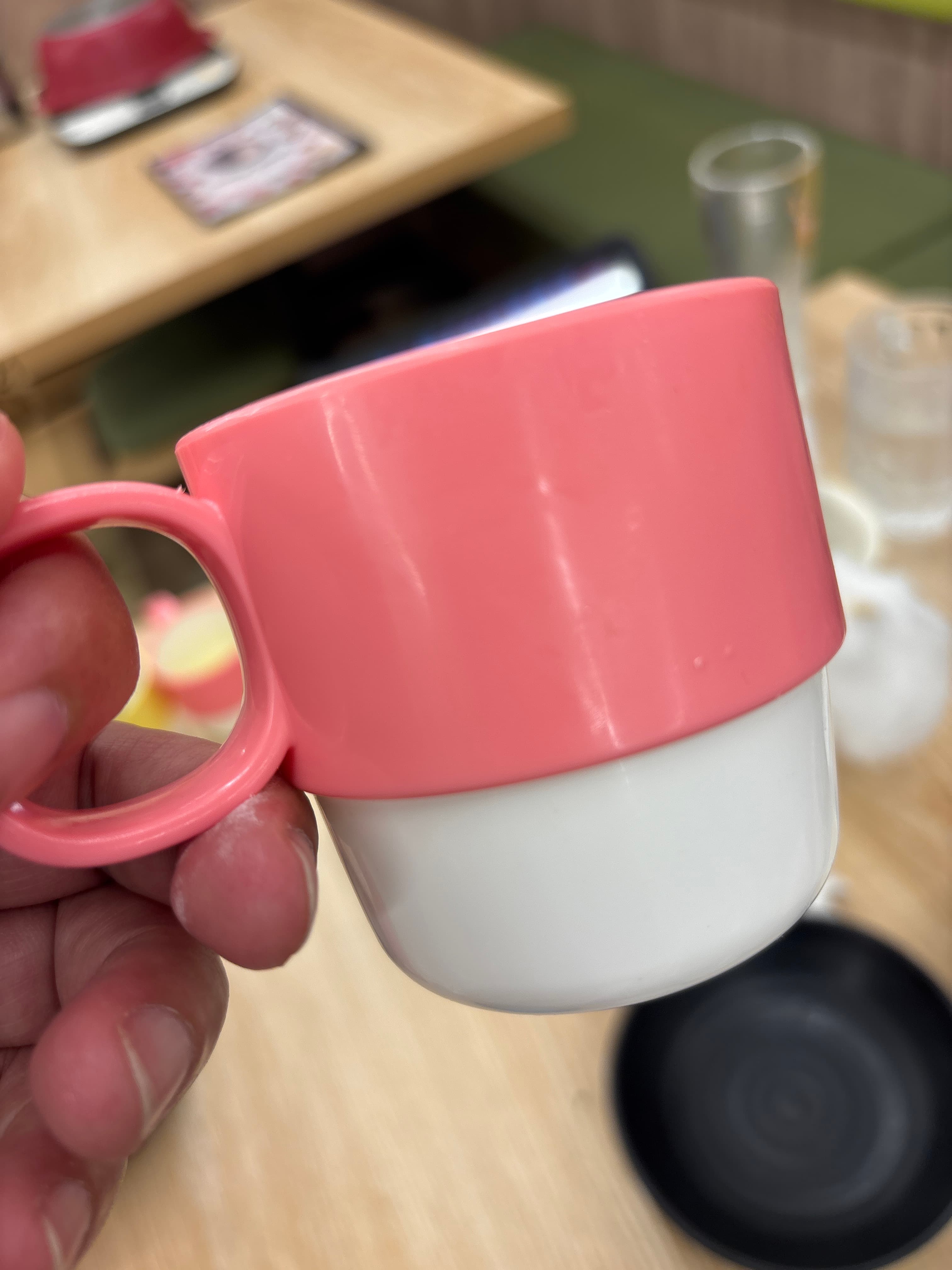 レトロポップ✨ミニマグカップ ピンク×ホワイト